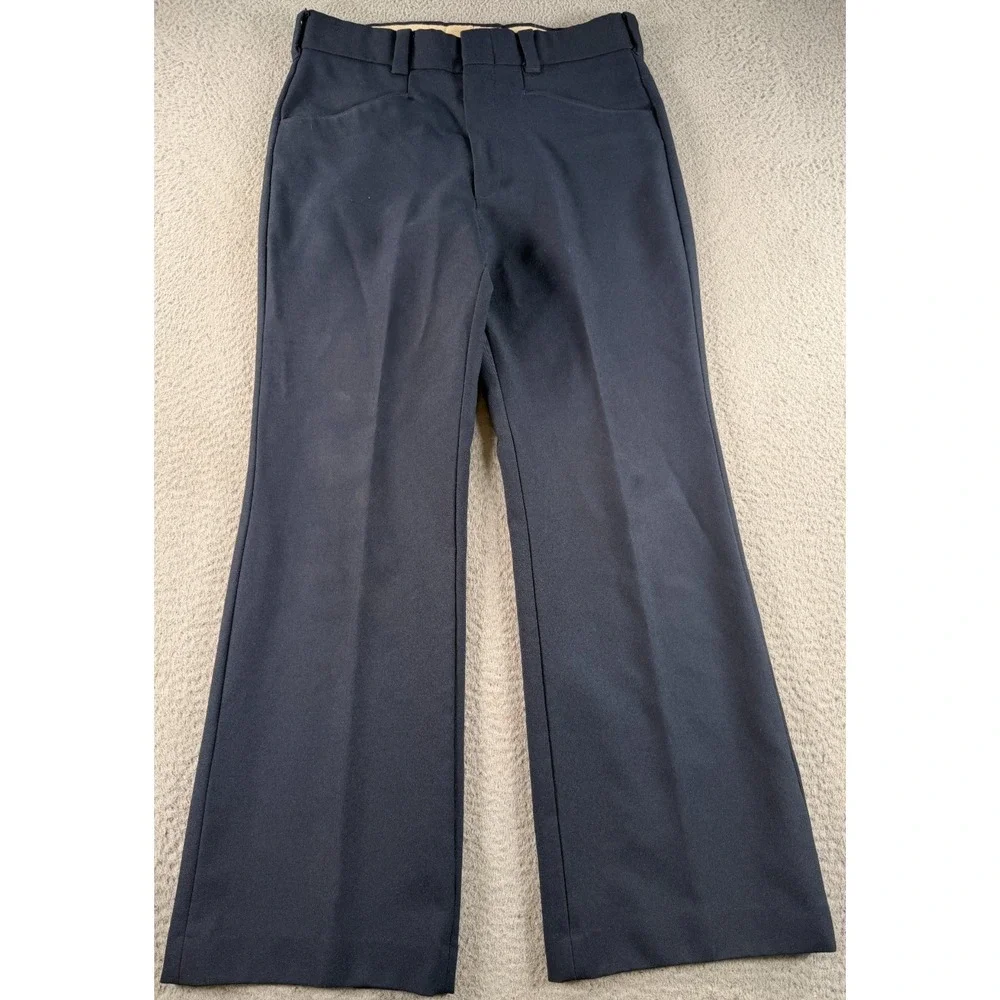Vintage 1970s Panatela Levis Flare Leg Hippie Pants Disco High Waist 30x29 Blue